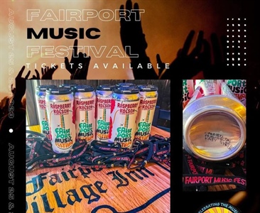 🎶Fairport Music Festival is next weekend! 🎶 There are only 2 more days to get your discounted tickets for $20.  They go up to $25 on Monday. 
We’ve got a bunch still available, come and get ‘em!! 🎟️