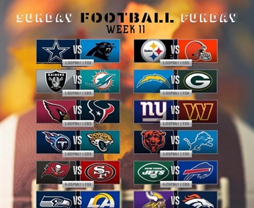 🏈 Perfect Football Day! 🏈 
Early Steelers game, then 4 o’clock Bills game, Wings and Beer specials! 🙌🏻

Let’s Goooooo!!