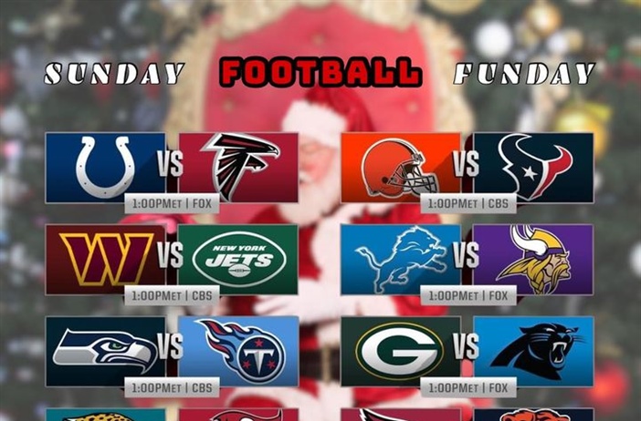 🏈 Sunday Football Funday 🏈 Holiday edition!🎄🎅🏻 

Reminder we are open until 6pm today! Come watch the early games and have some Christmas Cheer with us! 🍻 It’s the last day of our Christmas cocktail menu too!