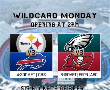 🏈 Gonna be an epic Monday!! 🏈 

Opening at 2pm today, kitchen opening at 3pm.

Let’s gooooo!!!