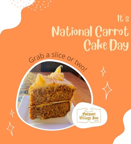 House made Carrot Cake. While supplies last.