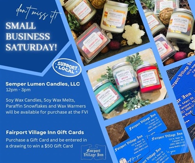 Today is the day! Small Business Saturday 🍽️🍺🛍️ Stop in between 12pm - 3PM to see our friends Semper Lumen Candles, LLC setup in...
