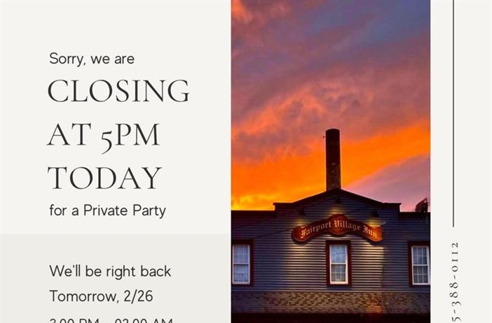 A post from Fairport Village Inn