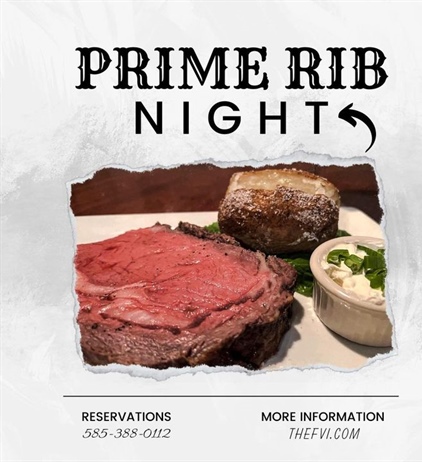 What’s for dinner? No plans tonight? Let us take care of that. 

Parties of 6 or more please call for reservations. 

585-388-0112
thefvi.com