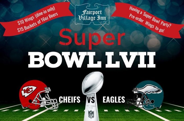 🏈🏆 𝙎𝙪𝙥𝙚𝙧 𝘽𝙤𝙬𝙡 𝙎𝙪𝙣𝙙𝙖𝙮 𝙁𝙪𝙣𝙙𝙖𝙮!!🏆🏈
Let’s have some fun this Sunday!  Join us for the game and Wings and Beer specials!
                           - OR -
Per-order wings to-go for your Super Bowl party. 

thefvi.com