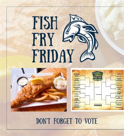 Thank you to all who have voted so far. We have through Sunday to make it past the first round. Keep the votes coming!! (🔗 to vote below)

Oh…and it’s FISH FRY FRIDAY!!
Give ours a try!

https://www.democratandchronicle.com/story/lifestyle/rocflavors/2023/02/22/best-fish-fry-in-rochester-ny-bracket-of-32-set-for-faceoff/69915525007/