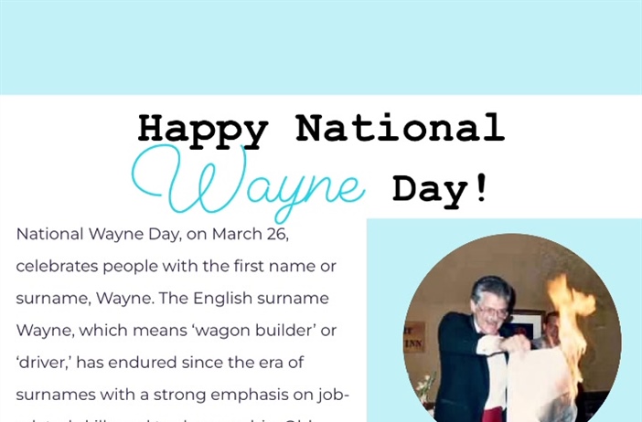 Happy National Wayne Day to the one, the only, Fairport Village Inn founder Wayne Beckwith!
