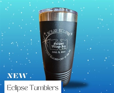 N E W 🌒 Merch Alert ‼️ 

20 oz Tumblers

Limited supply available.  Get ’em while we got ‘em!

. 
.
.
.
.
.
.
#thefairportvillageinn #fairportny #fairportvillageinn #FVI #thefvi #FairportNY #solareclipse #TotalSolarEclipse #totaleclipseoftheheart