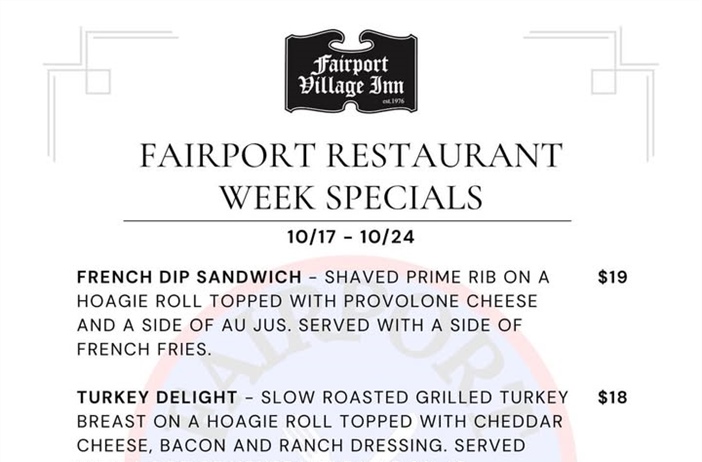 🍴 Fairport Restaurant Week starts today!!