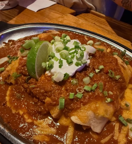 New menu item alert‼️ Chicken Enchiladas 🤌🏻 Available weekly Tuesday through Saturday from 5pm - 10pm