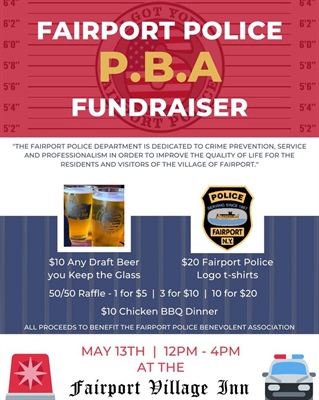 Come help us raise money for the Fairport Police Benevolent Association this Saturday from 12pm - 4pm!
See picture for details!

585-388-0112
thefvi.com