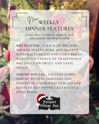 🍽️ 🎄Chef Joe’s Christmas Week Features 🎄 🍽️