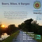 Time to get your bikes out for our June 25th Beer, Bikes and Barges tour around Fairport In conjunction with the Erie Canal Museum!