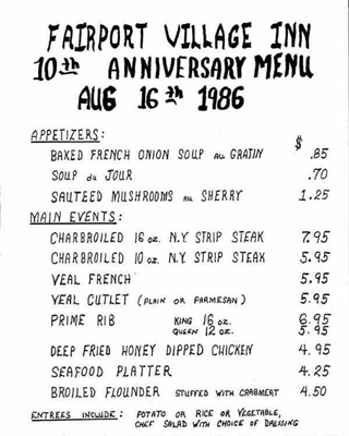 Take a look at these prices from our 10th Anniversary menu