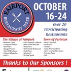 Fairport Restaurant Week, save the dates. 🗓️