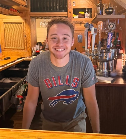 Our man Parker holding down the bar for Sunday Fundays while Kristen is out recuperating from her wrist surgery