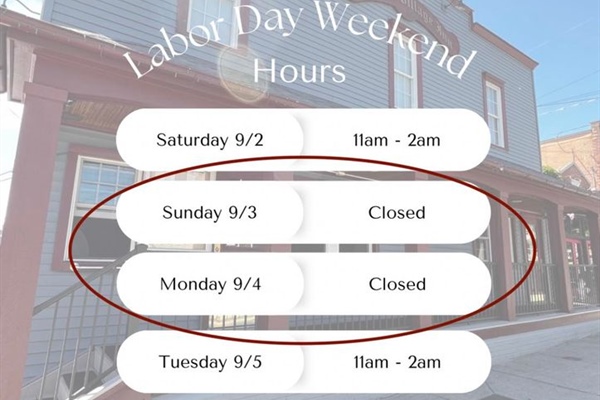 Happy Labor Day Weekend!! Hope everyone is able to have a relaxing couple of days off. We’ll be back...
