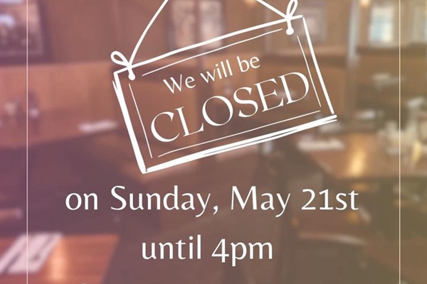 Heads up for Sunday.