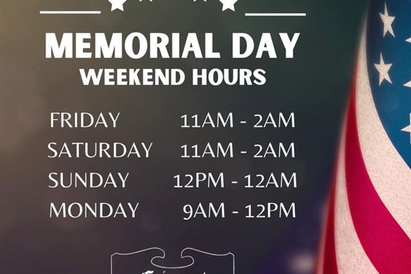 🇺🇸 Come watch the Memorial Day Parade Monday! 

Bar will be open until Noon. 
Try our famous...